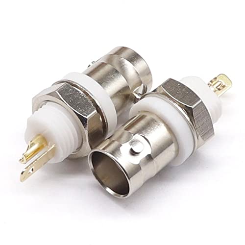 Conector BNC hembra BNC-KY de 50 Ohm con panel de soldadura aislado para chasis 2