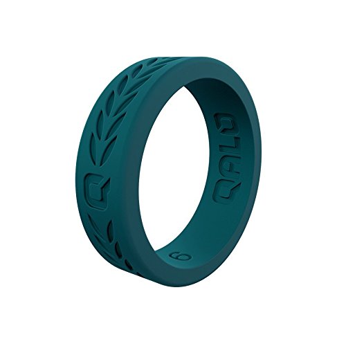 Women's Jade Green Laurel Q2X Silicone Ring Size 07