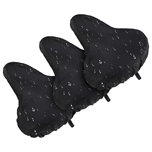 Jspupifip 3 Pcs Bike Seat Cover Rainproof Bicycle Seat Cover Mountain Bike Seat Waterproof Bike Sport Rain Cover Dust Protective Cushion Saddle Cover For Indoor & Outdoor Men Women Black Travel Hike #TOP1