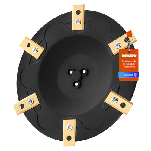 [AUFRÜSTUNG] Messerteller + 6 Stück Ersatzmesser Kompatibel mit Eufy E15 E18,TerraMow V600,V1000,S800 S1200,Mähroboter Messerscheibe Rasenroboter Drehscheibe
