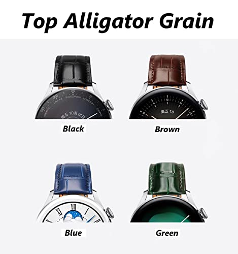 Image of Moran Quick Release Leather Watch Band 18mm 19mm 20mm 21mm 22mm 23mm 24mm Replacement Calfskin Strap for Men Women