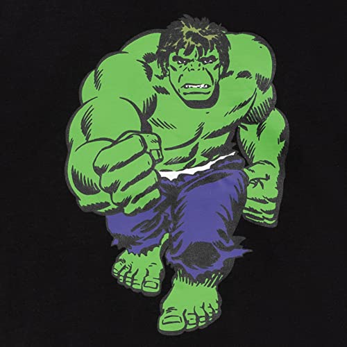 Marvel Avengers Hulk Big Boys Fleece Pullover Hoodie Black 14-163
