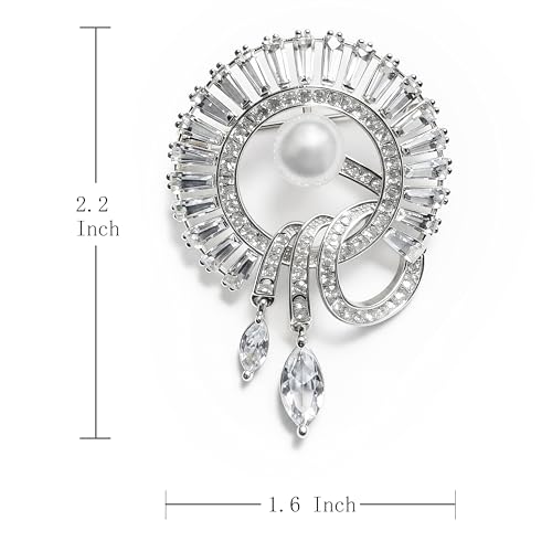 Image of Brooch Pins for Women Rinestone Fashion Statement Jewelry