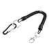 sourcing map Karabinerhaken für Hummer Haken Schwarz Spule Lanyard Frühling Schlüsselband String