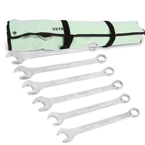 OEMTOOLS 6-PC 12 Pt. SAE Jumbo Combination Wrench Set 1-1/16 to 1-7/16