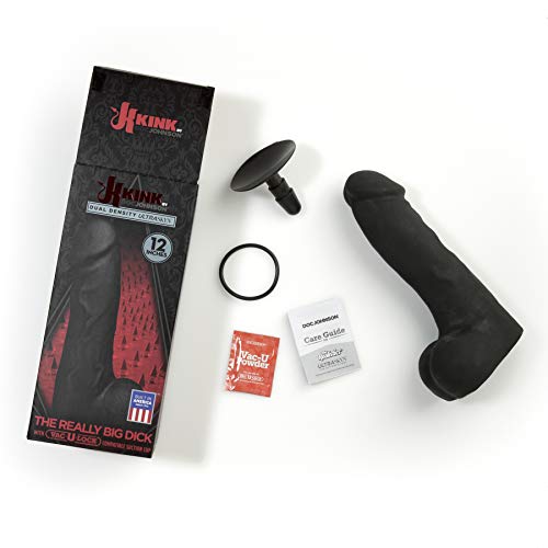 Kink By Doc Johnson The Really Big Dick Dildo - 12 Inches Long And 10.25 Inches Wide - Dual Density Ultraskyn Dildo With Xl Removable Vac-U-Lock Suction Cup - Made In America - Black #TOP4