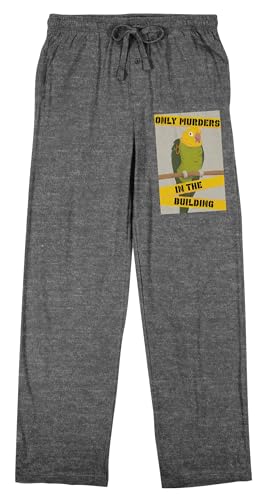 Only Murders in The Building Gambolini The Parrot Men's Heather Gray Sleep Pants