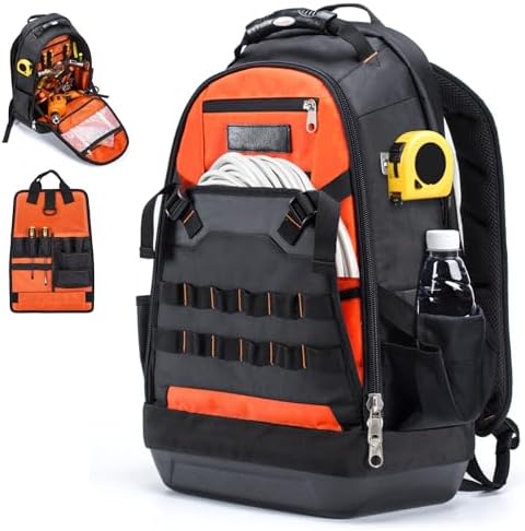 Tool Bag Backpack Heavy-Duty Electrician Technician Backpack