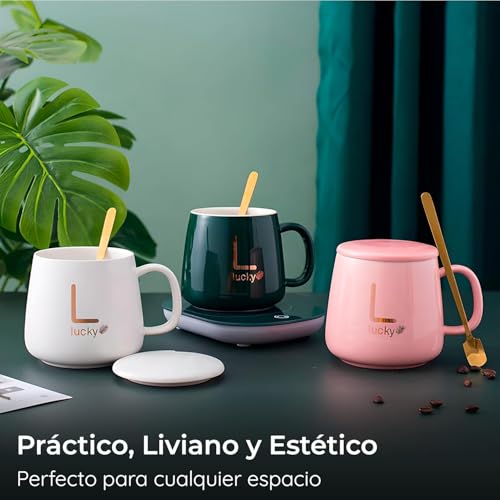 Image of Generic Smart Electric Coffee & Tea Mug Warmer with Auto Shut Off - Thermostatic Heating Coaster for Beverage, Milk, Tea, and Cocoa - Desk & Office User