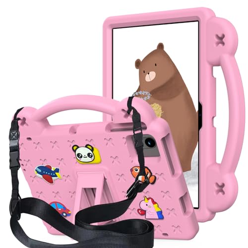 YRH for Revvl Tab 2 Case 10.1 inch 2025 Kids EVA Tablet Cover with Strap Stand Handle for Tmobile Revvl Tab 2 5G Case Pink