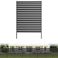 1 Panel No Dig Privacy Fence Screen, 60" H × 48" W Metal Outdoor Air Conditioner Fencing for AC Unit Cover, Hide Trash Bins, & Pool Equipment Enclosure, Decorative Garden, Patio & Backyard, Rustproof