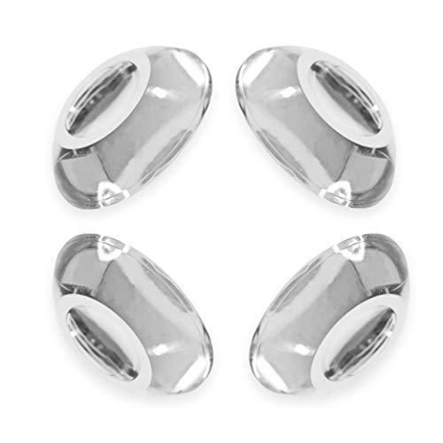 Preisvergleich Produktbild HaftPlus - 4 Stück Türpuffer transparent, Türstopper selbstklebend, Universal Wandpuffer durchsichtig, Türdämpfer groß, 5cm Durchmesser - 12mm Höhe, Wandschutz für Türklinke