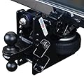 Shocker HD Max Black Air Hitch with Black Combo 2" & 2-5/16" Balls, Fits 2" Hitch - 20,000 lbs