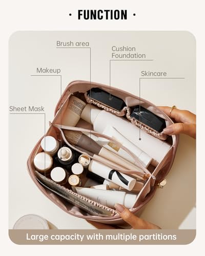 image for EACHY Travel Makeup Bag,Large Capacity Cosmetic Bags for Women,Waterpr