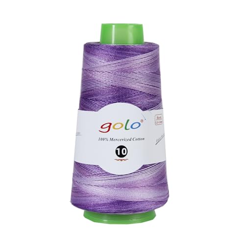 Image of golo Crochet Thread Size10 1.76oz,310yd, Yarn for Hand Knitting Space-Dyed Yarn D05-Purple