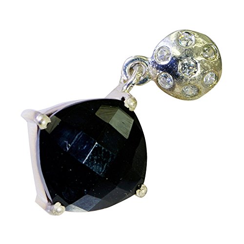 Pendentif onyx noir et argent véritable pour femme collier chocker