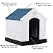 Giantex Dog House for Medium Dogs, Waterproof Plastic Dog Houses with Air Vents and Elevated Floor, Easy to Assemble, Outdoor Cat House Feeding Station Indoor Patio Backyard Dog Kennel House