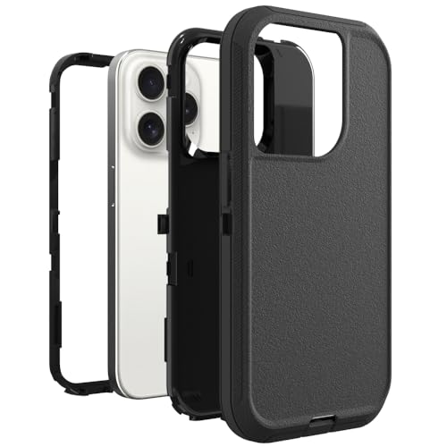 Image of Case for iPhone 14 Pro Max, Heavy-Duty Tough Rugged Shockproof Drop Protective Cover Phone Cases, Black