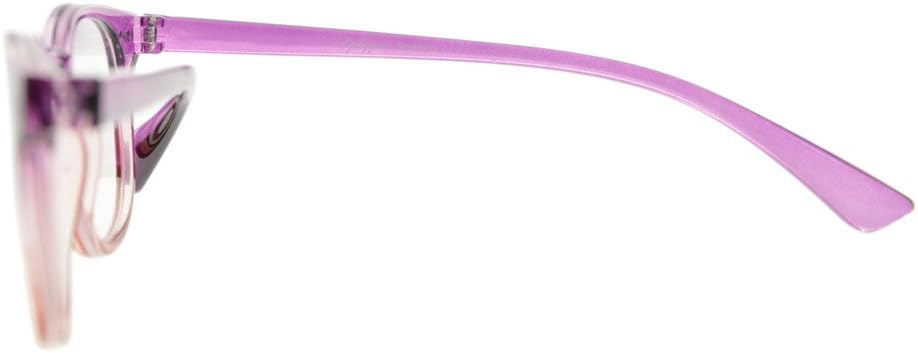 Eyekepper Fashion Readers Womens Reading Glasses (Purple-Red Frame, +4.00), Purple/Red Frame - Image 4