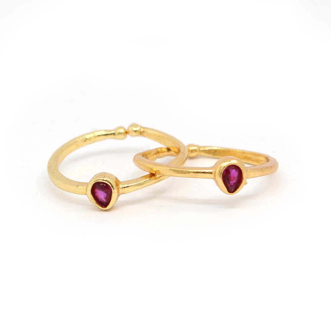 yagyavalkya Gold Plated Bridal Jewellery of Traditional Ethnic Adjustable Toe Rings for Girls and Women-picture-44