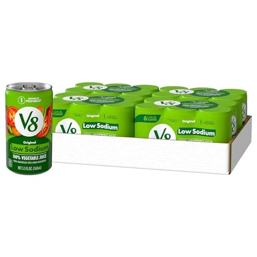 V8 Low Sodium Original 100% Vegetable Juice, 5.5 oz. can (4 packs of 6, total of 24)
