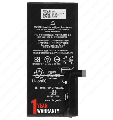 Image of Battery G025J-B for Google Pixel 4A 4G G025N - 3140mAh with 1 Year Warranty* (Barely Blue)