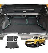 GAFAT New J eep Avenger 2023 2024 2025 Anti-slip Mats, Avenger Electric EV Rubber Mats, Non-slip Non-Slip, Center Console Mats, Door Seam, Compatible with Jeep Avenger Accessories (Black