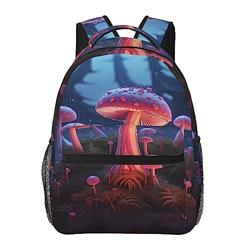 Sac à dos de voyage champignon magique étanche et robuste avec grand volume de rangement