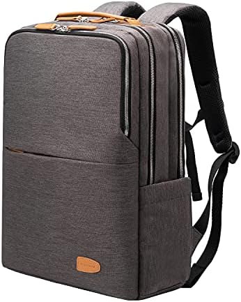 NOBLEMAN Laptop Backpack for Women & Men, Waterproof School Backpack, Travel Bag Business Computer Backpacks15.6 Inch Daypack, USB (Gray plus)