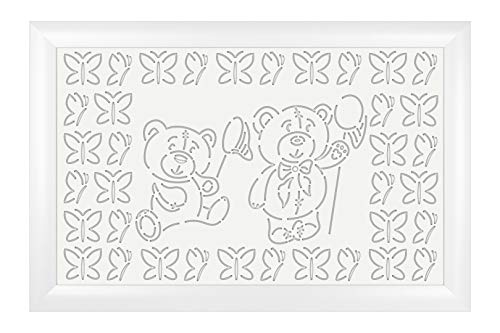 ArkMaster cubreradiadores rejillas de ventilación madera MDF/haya, cubreradiadores blanco laminado (Bärchen M 90x60cm) cubreradiadores antiguos