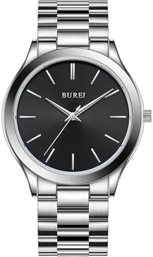 BUREI Wrist Watch for Men Minimalist Analog Dress Nice Watch Stai...