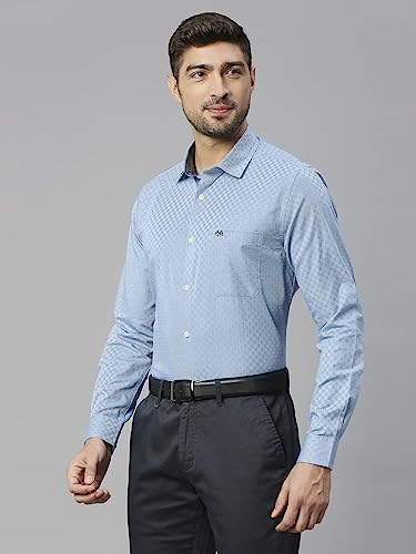 Image of Thomas Scott Men's Cotton Slim Fit 100% Formal Shirt with Spread Collar and Full Sleeves