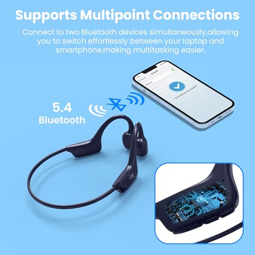 Casque conduction osseuse Bluetooth pour courir sans douleur aux oreilles avec micro