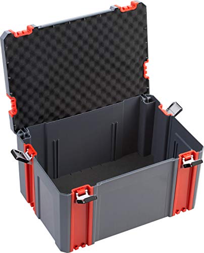 Connex Systembox - Größe L - 34 Liter Volumen - 80 kg Tragfähigkeit - Individuell erweiterbares System - Stapelbar - Aus robustem Kunststoff / Stapelbox / Werkzeugkiste / COX566202