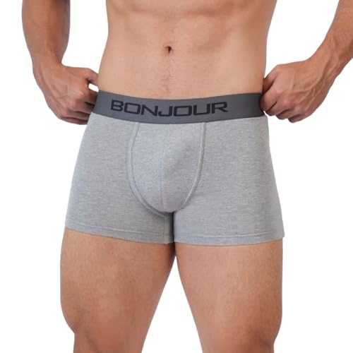 Image of Bonjour Men's Cotton Comfort Trunk - Soft Breathable Everyday Underwear (Pack of 1)