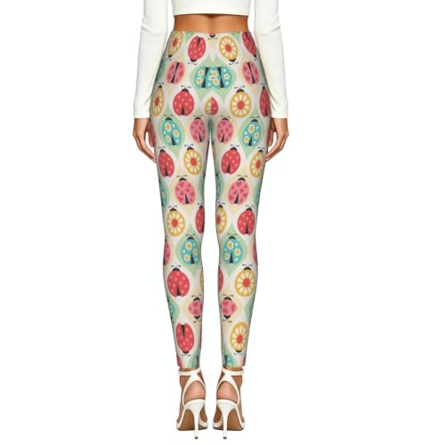 Leggings de compresión suaves con estampado de mariquitas ideales para tus sesiones de yoga 3