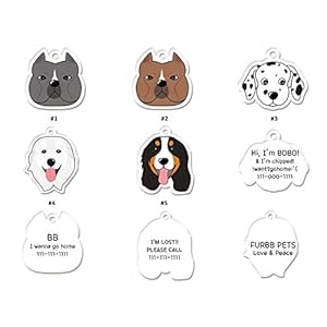 FURBB-Dog-ID-Tags-Personalized-Dog-Tags-Pet-ID-Tags-Cute-Unique-Originality-Design-99-Shapes-Similar-to-Your-Puppy-Name-Tags-Lightweight-with-up-to-4-Lines-of-Custom-Text-Clear-Easy-to-Read2-Pack Unique Pet ID Tags with 4 Lines of Custom Text