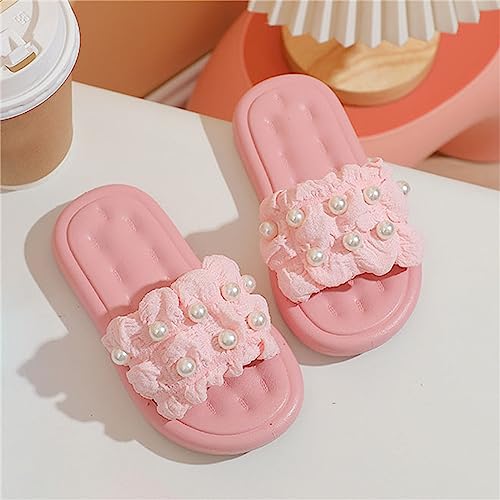 Toddler Sandals Toddler Baby Girl Slippers Open Toe Slippers Girl House Shoes Baby Soft Soled Pearl Toddler Girl3
