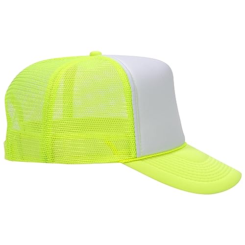 Image of OTTO Polyester Foam Front 5 Panel High Crown Mesh Back Trucker Hats in 97, Bulk, Wholesale