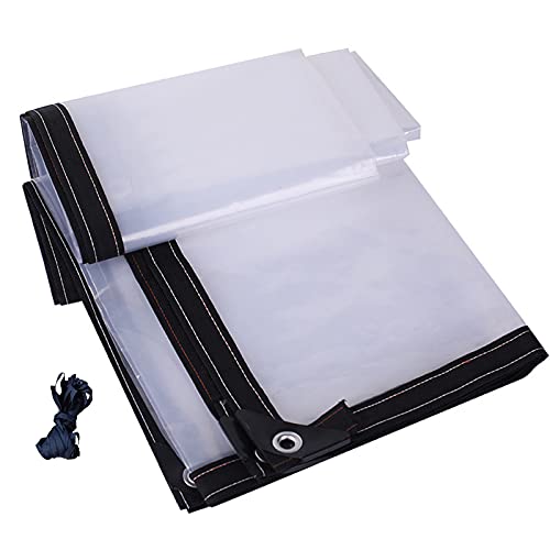 Lona impermeable transparente jardín 2x2m de plástico resistente con cuerda suelo 2