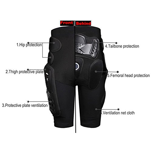 BARHAR Protective Armor Pants Hockey Knight Gear for Motorcycle Motocross Racing Ski Protect Pads Sports Hips Legs (XX-Large)
