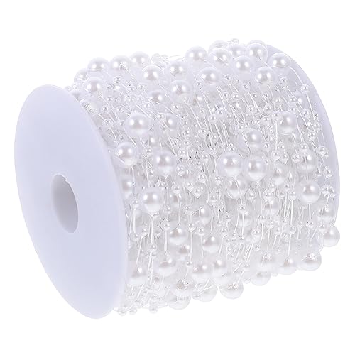 Chaîne de perles blanches ruban perlé accessoire loisirs créatifs