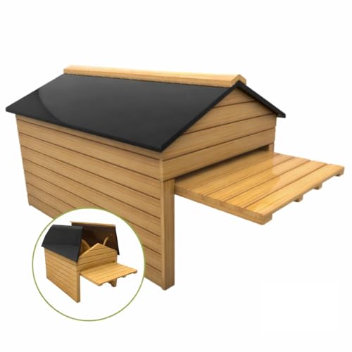 My Robot Home Robotic Mower Shed, 42x30x20in, Weatherproof Garage for Husqvarna Automower, Gardena, and More (Nature)
