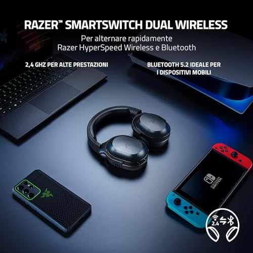Barracuda X (2022) - Cuffia Wireless Multipiattaperma per Giochi e Dispositivi Mobili (SmartSwitch Dual Wireless, 250 g di Design Ergonomico, TriForce 40 mm, Microfono Cardioide) Nero - Cuffia gaming - Immagine 1