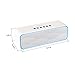 Portable Bluetooth Stereo Speaker, 2X5W Dual Acoustic Drivers, FM Radio & Handsfree Speakerphone, Micro SD Card & USB & AUX Slots for Smart Phone, MP3, iPad, Tablet & More