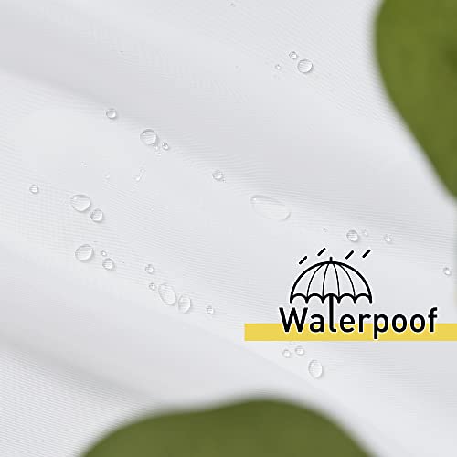 Nicetown 2 Panels Outdoor Sheer Curtains For Patio Waterproof 84 Inch Long, Grommet Outdoor Soft Voile Sheer Light Filtering Window Drapes For Sliding Door/Gazebo, White, W84 X L84 #TOP2