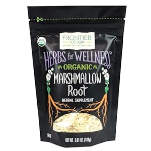 Frontier Co-op Organic Cut & Sifted Marshmallow Root 3.8oz – to Make Marshmallow Root Tea, Marshmallow Root Powder, Capsules, Marshmallow Root Extract and More