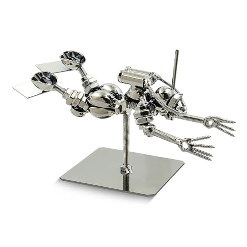 Boerni Statuette creative in metallo retrò subacqueo, avventura subacquea subacquea, statuetta di nuoto modellino scultura ornamento moderna collezione scaffale regalo per compleanno, casa ufficio