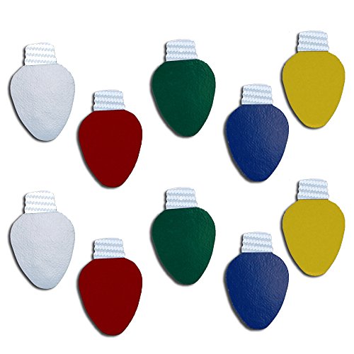 Reflective Christmas Light Bulb-Shaped Magnets