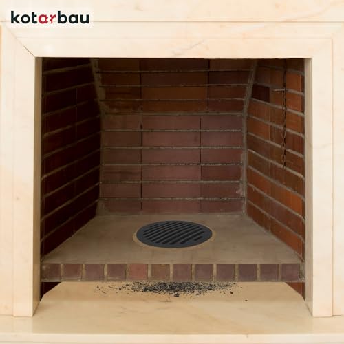 KOTARBAU® Rejilla de Hierro Fundido para Chimenea, Ø 25 cm, Rejilla para Cenizas, Rejilla Redonda para chimeneas, Estufas, Parilla Resistente - imagen 2